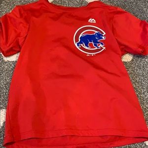 Red Cubs T-shirt.
